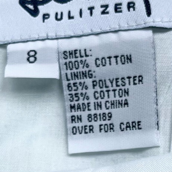 Lilly Pulitzer Strapless Cotton Dress with Green and White Pattern - Picture 7 of 7